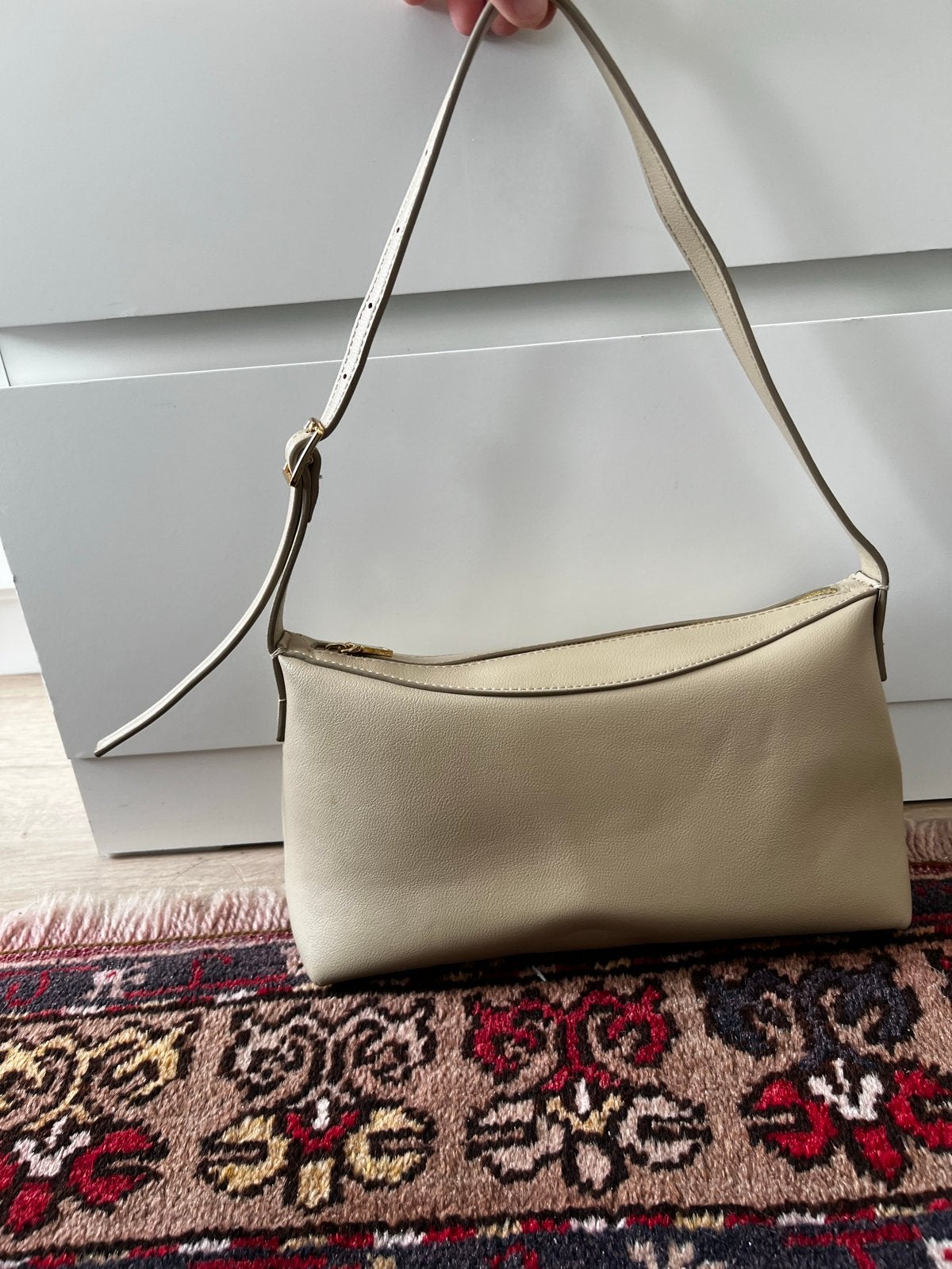 Mango tas beige 29x19x10 cm, Ophalen of Verzenden, Zo goed als nieuw, Beige, Handtas