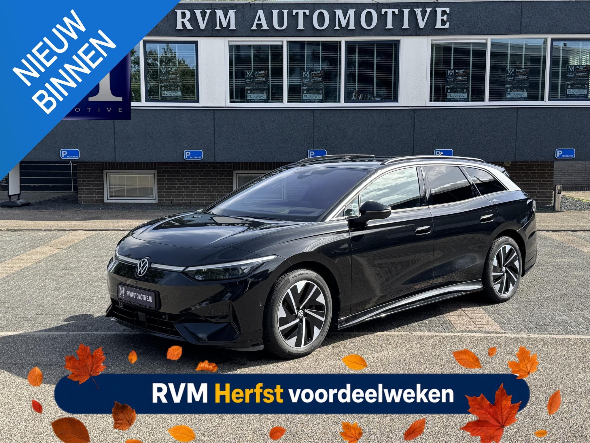 Volkswagen ID7 77 kWh Pro Business VAN:47.900,- VOOR: 44.440, Auto's, Automaat, Dealer onderhouden, Gebruikt, Zwart