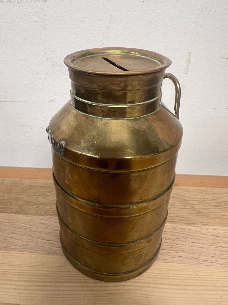 koperen melkbus spaarpot klein, Antiek en Kunst, Ophalen of Verzenden, Koper