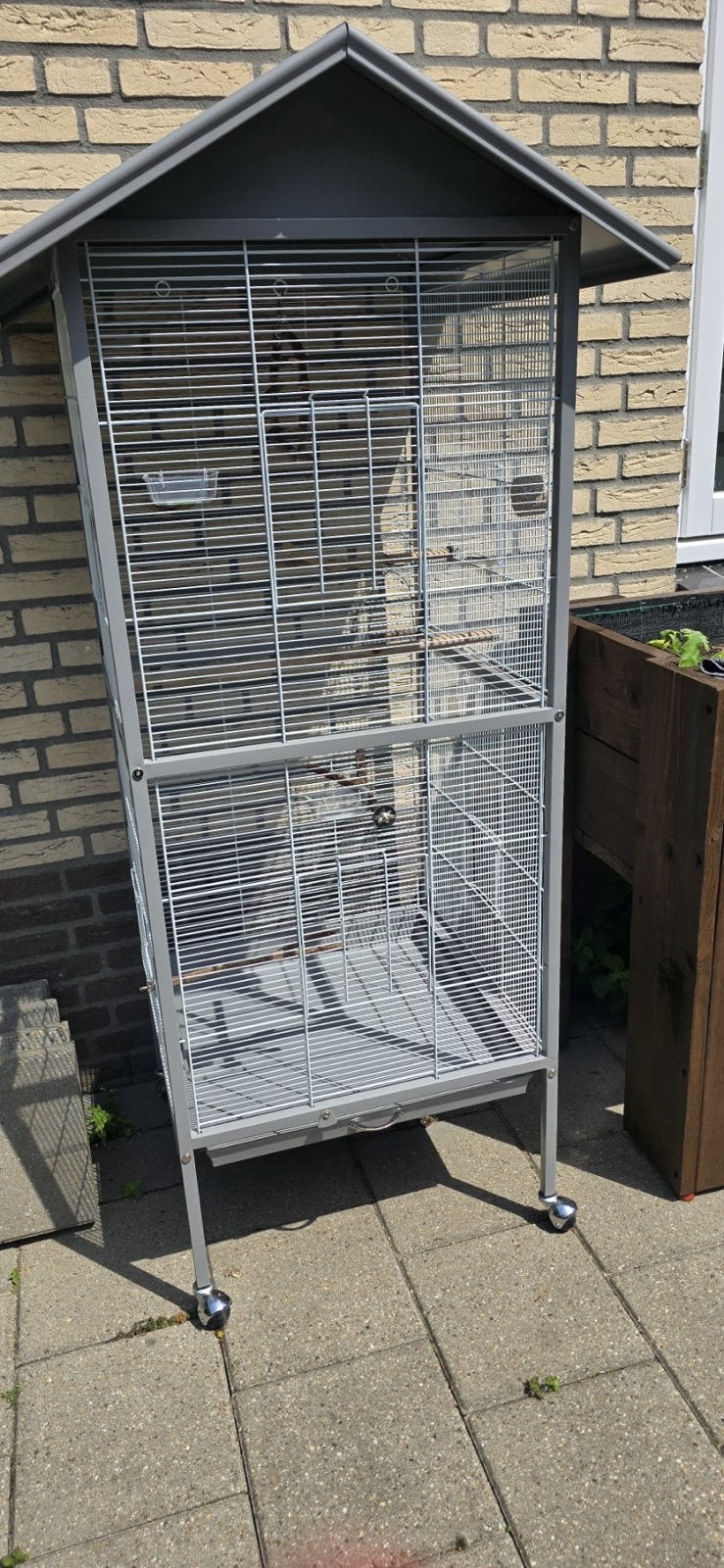 Grote vogelkooi, Dieren en Toebehoren, Ophalen, Zo goed als nieuw, Metaal, Vogelkooi