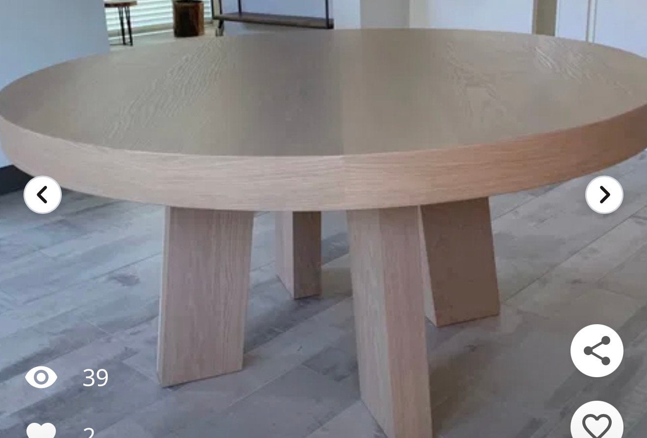 GEZOCHT  Ronde eettafel in het WIT, Huis en Inrichting, Tafels | Eettafels, Ophalen, Zo goed als nieuw, Rond, 100 tot 150 cm