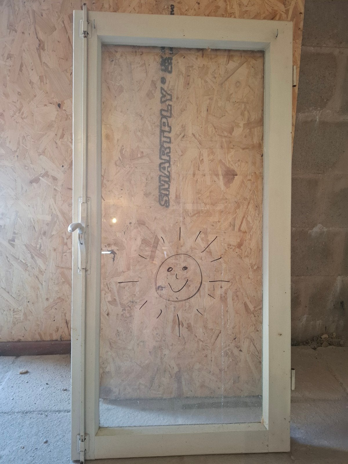 Enkel glas raam 59.5x119cm, Ophalen, Gevelraam of Ruit, Gebruikt, Minder dan 80 cm
