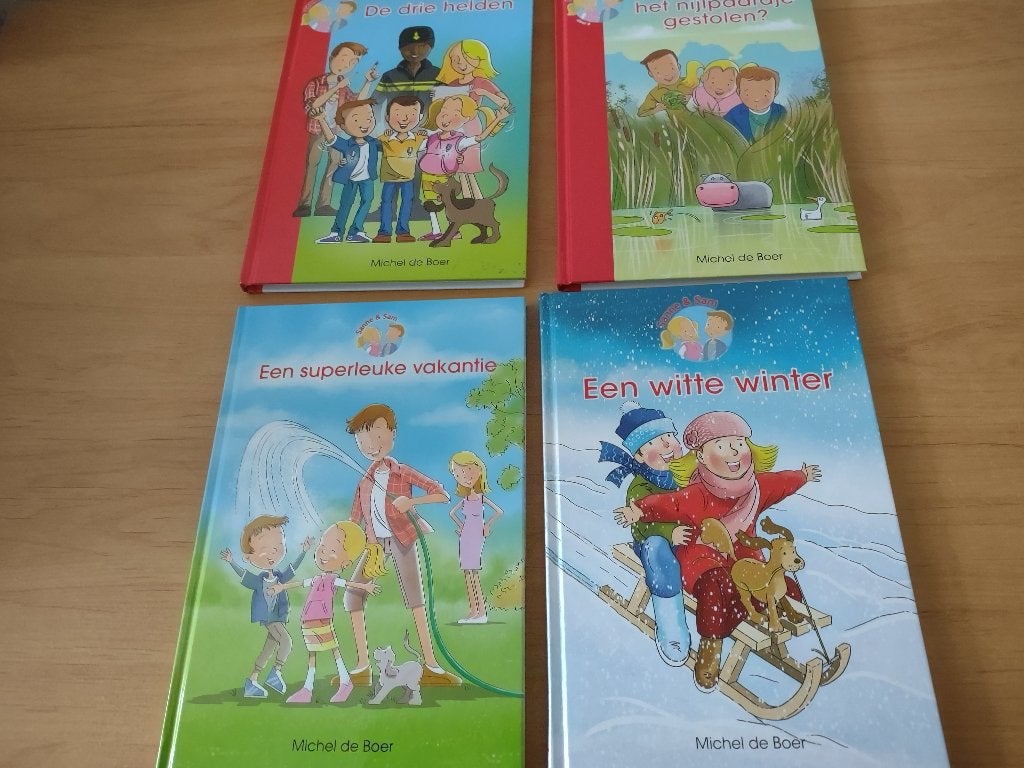 Sanne en Sam (5x)- Michel de Boer, Boeken, Kinderboeken | Jeugd | onder 10 jaar, Zo goed als nieuw, Fictie algemeen, Ophalen of Verzenden