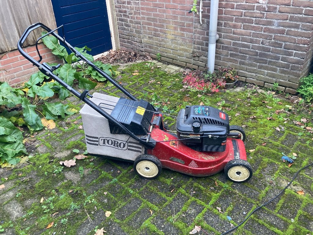 Toro Grasmaaier benzine 43cm, Tuin en Terras, Ophalen, Gebruikt, 40 t/m 49 cm, Opvangzak