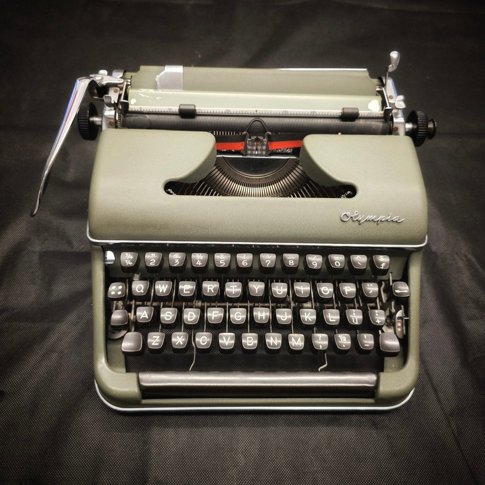 OLYMPIA SM2 1953 Groen, gerestaureerd, Diversen, Typemachines, Gebruikt, Verzenden