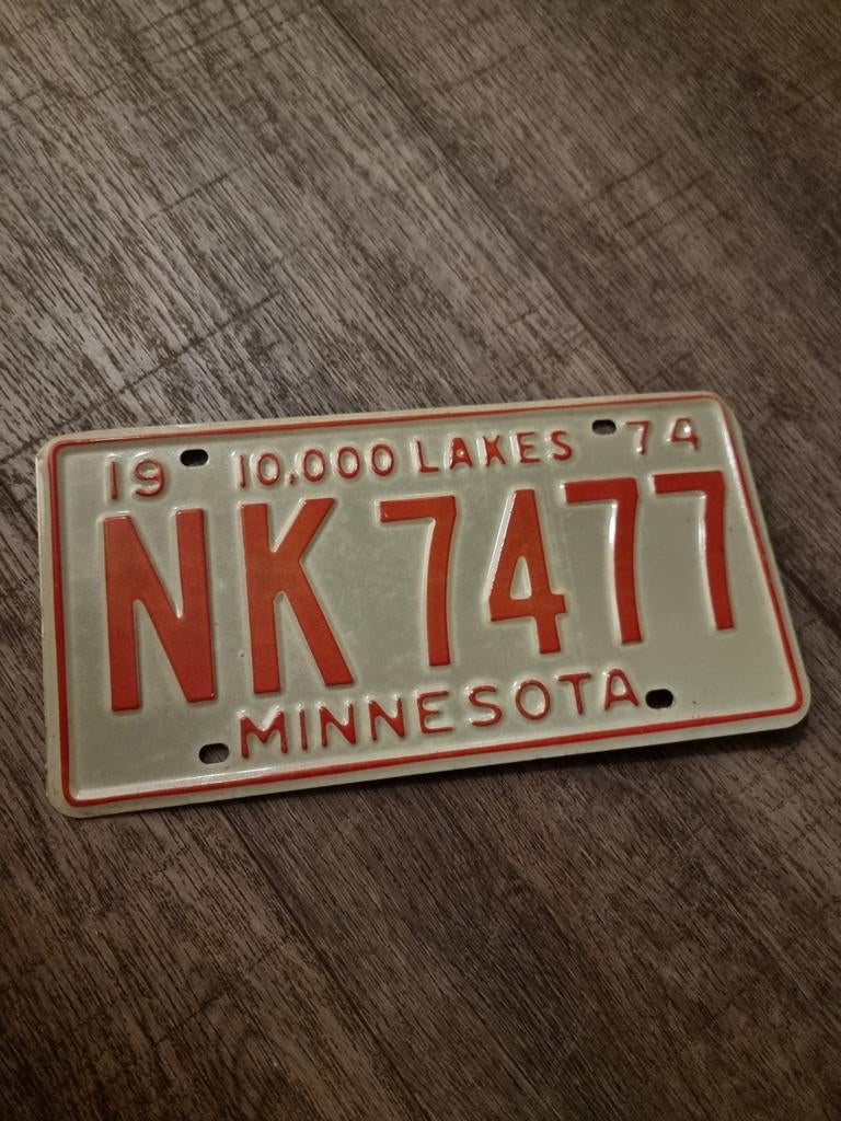 Minnesota 1974 Nummerplaat, Ophalen of Verzenden
