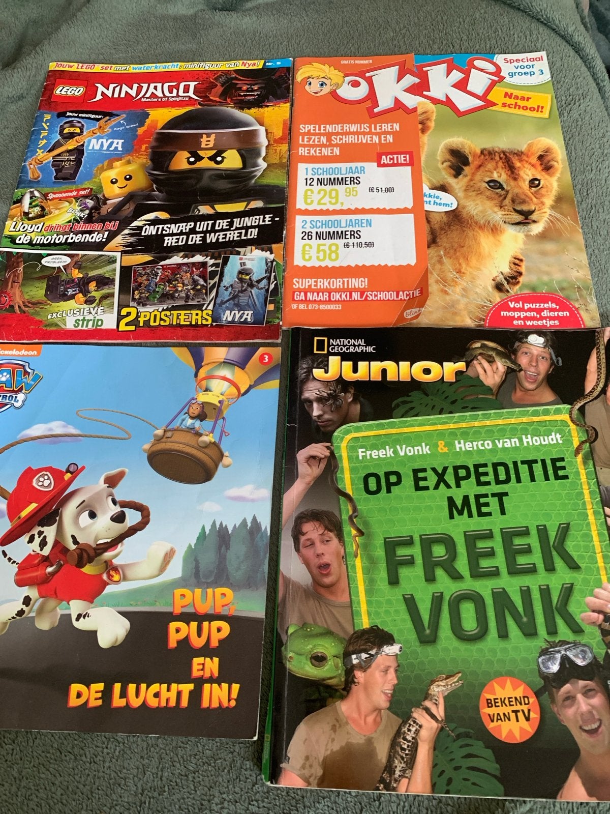 Kinderbladen: Lego Ninjago, Okki, Paw Patrol, Freek Vonk, Ophalen of Verzenden, Gelezen, Overige typen