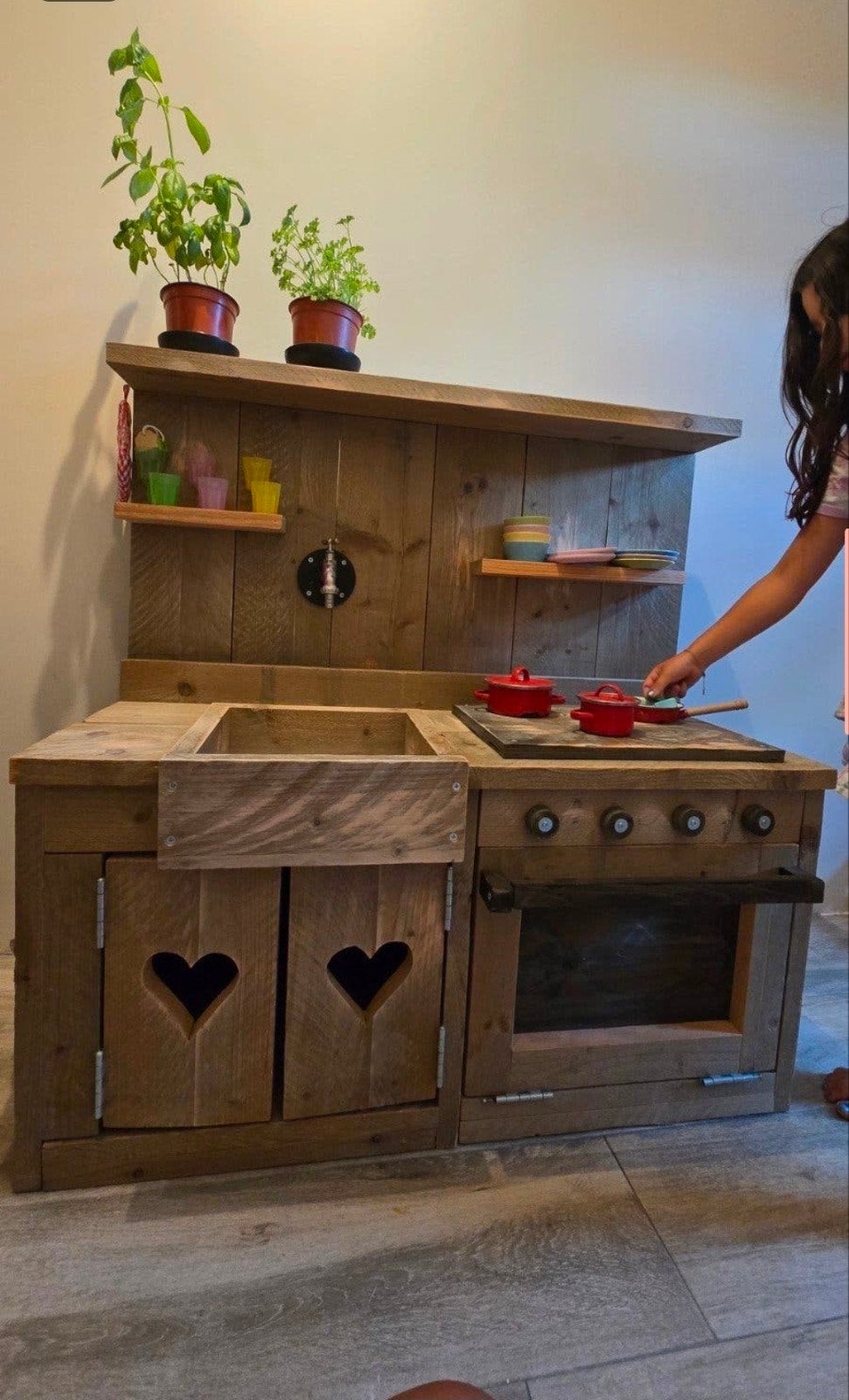 Houten Speelkeuken met Accessoires, Ophalen, Meubelstuk of Keukentje