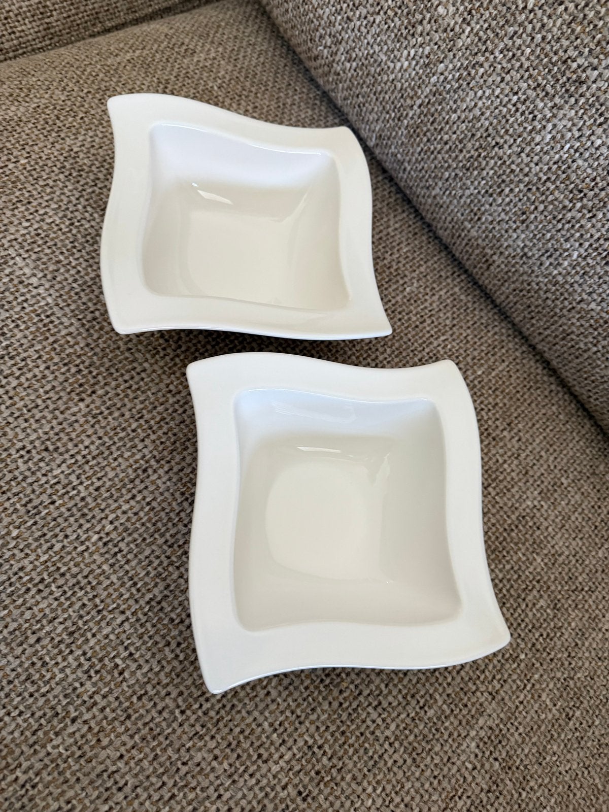 2x Villeroy & Boch New Wave schaaltjes 17x17cm, Ophalen, Villeroy & Boch, Zo goed als nieuw, Bord(en)