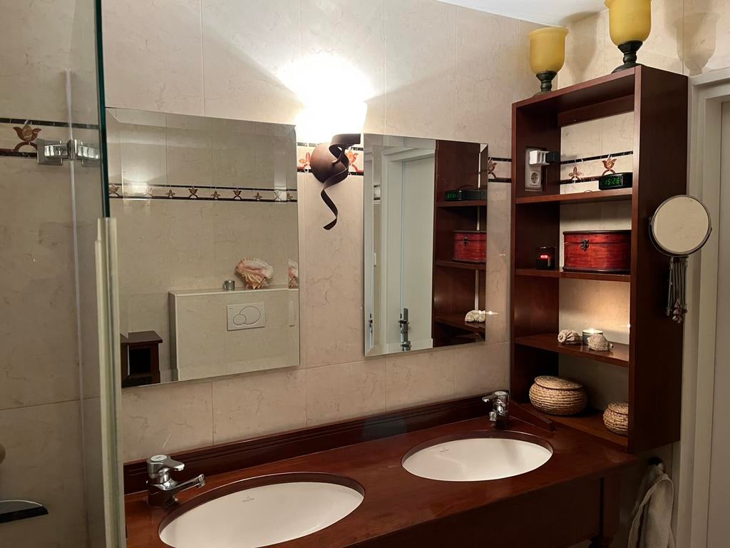 Badkamermeubel van kersenhouten, Huis en Inrichting, Badkamer | Badkamermeubels, Ophalen, Gebruikt, 100 tot 150 cm, Minder dan 100 cm