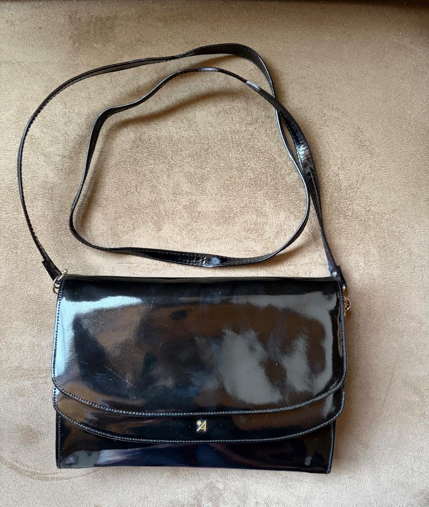 Handtas Assima zwart lak, Ophalen of Verzenden, Gebruikt, Zwart, Handtas