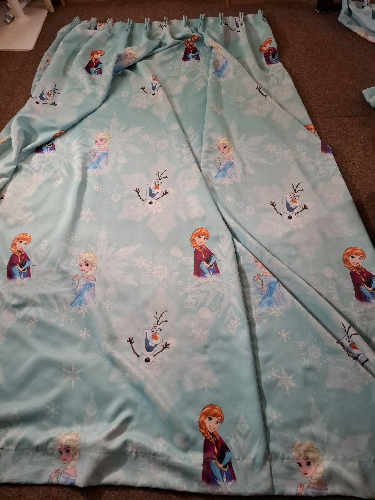 Anna en Elsa gordijnen, - 2 stuks (110x237 cm), Kinderen en Baby's, Kinderkamer | Inrichting en Decoratie, Ophalen, Zo goed als nieuw