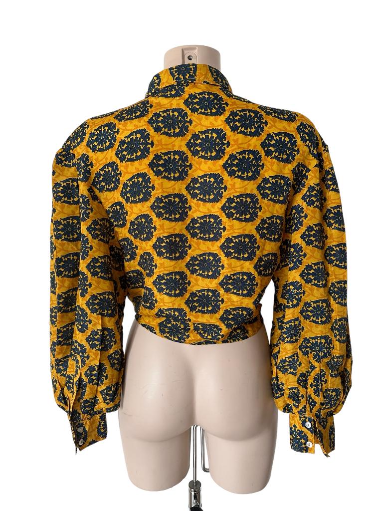 Sissel Edelbo blouse One Size, Maat 38/40 (M), Geel, Ophalen of Verzenden, Zo goed als nieuw