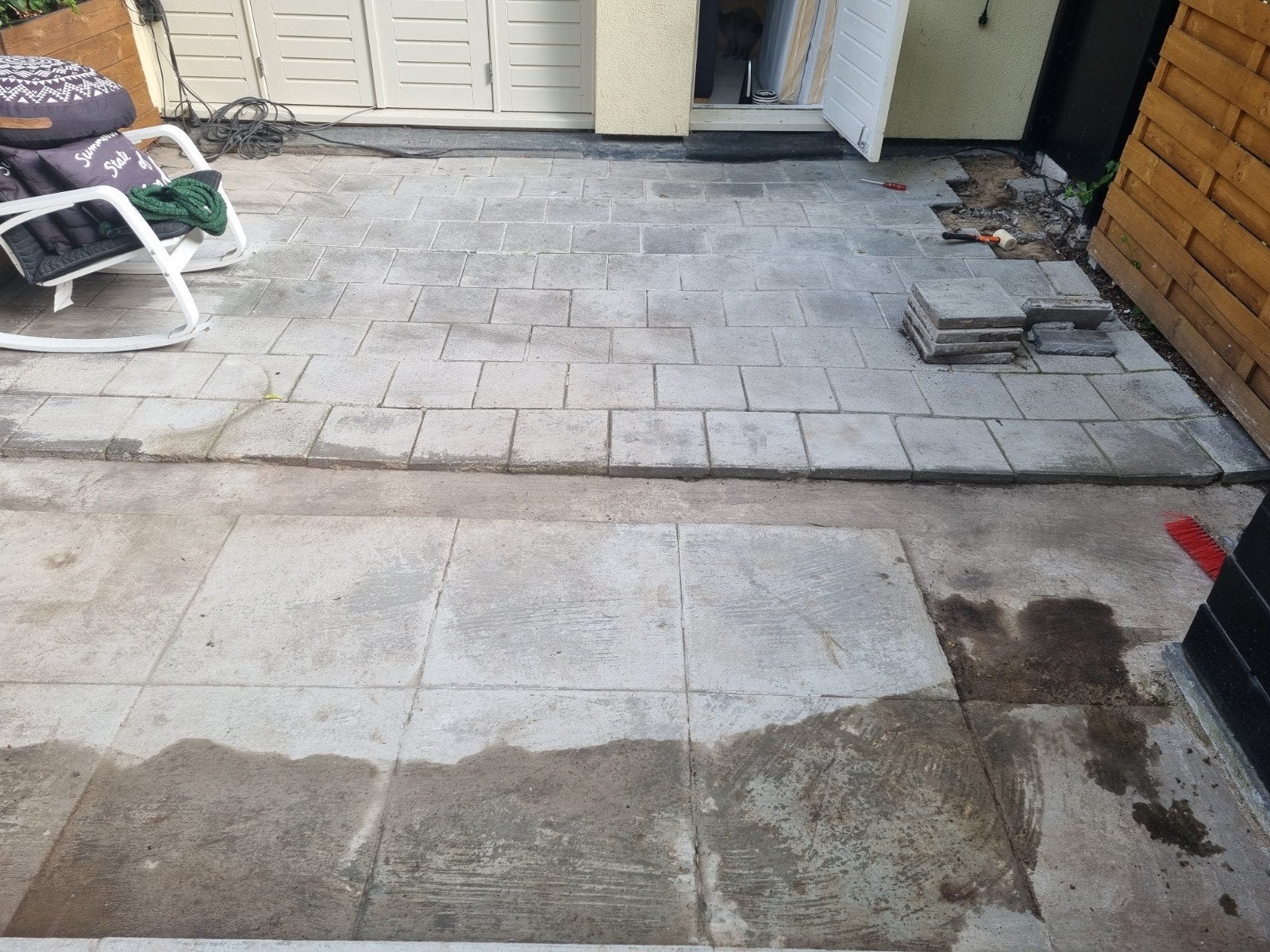 Gebruikte tegels 30x30 gratis ophalen, Tuin en Terras, Tegels en Klinkers, Gebruikt, Terrastegels, Beton, Ophalen