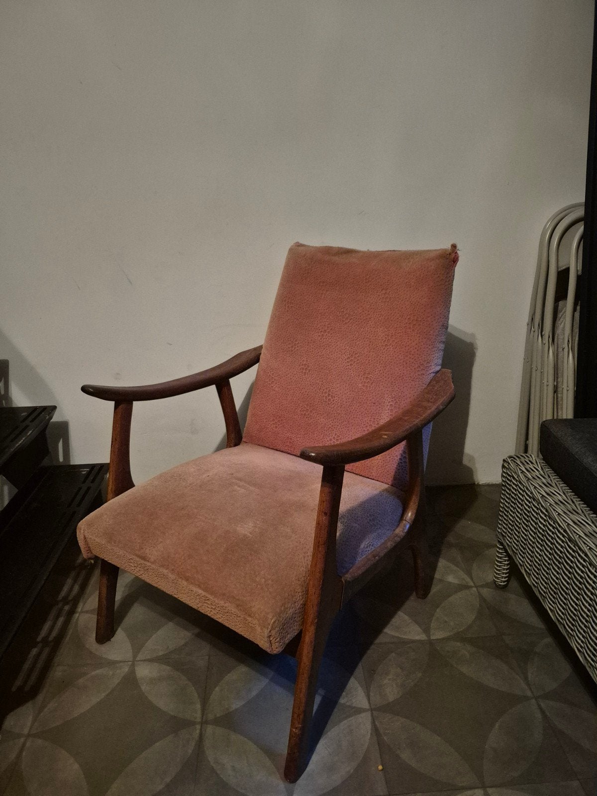 Retro rookstoel, Ophalen, Gebruikt, 50 tot 75 cm