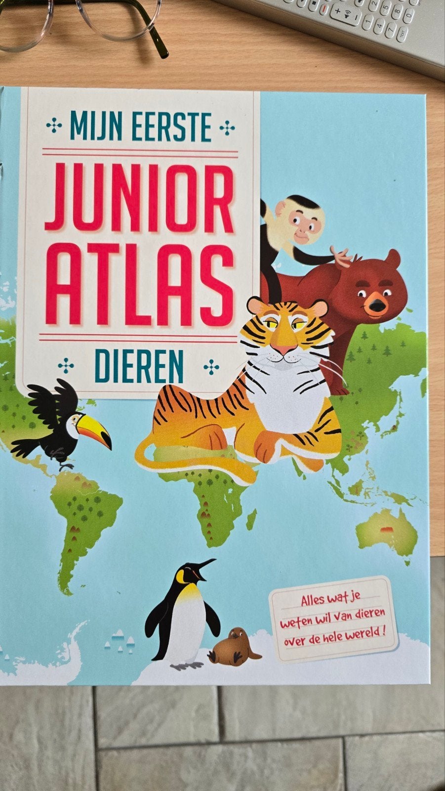 Mijn Eerste Junior Atlas Dieren - Ontdek de Wereld!, Boeken, Kinderboeken | Jeugd | onder 10 jaar, Ophalen of Verzenden, Zo goed als nieuw