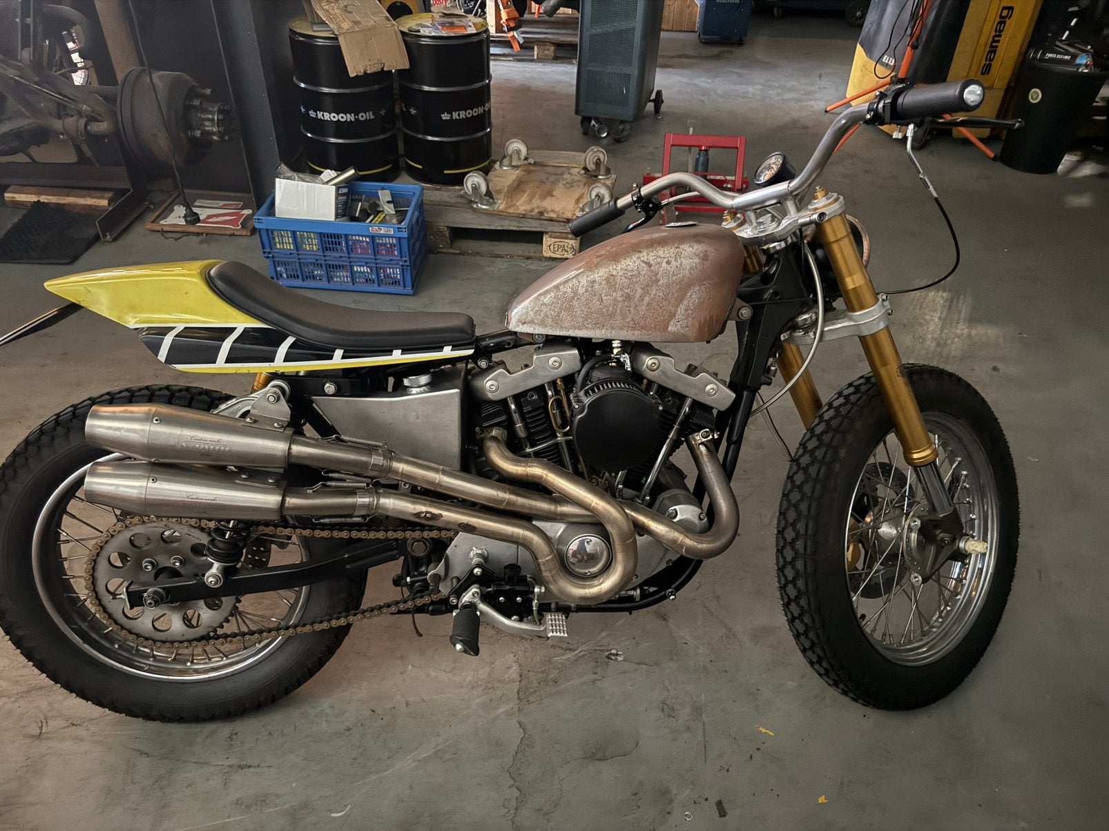 Rvs uitlaat ironhead sportster, Ophalen of Verzenden