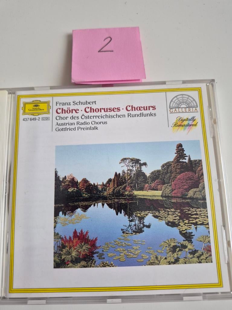 Franz Schubert - Chöre (Koren) CD - Deutsche Grammophon, Ophalen of Verzenden, Romantiek, Zo goed als nieuw, Vocaal
