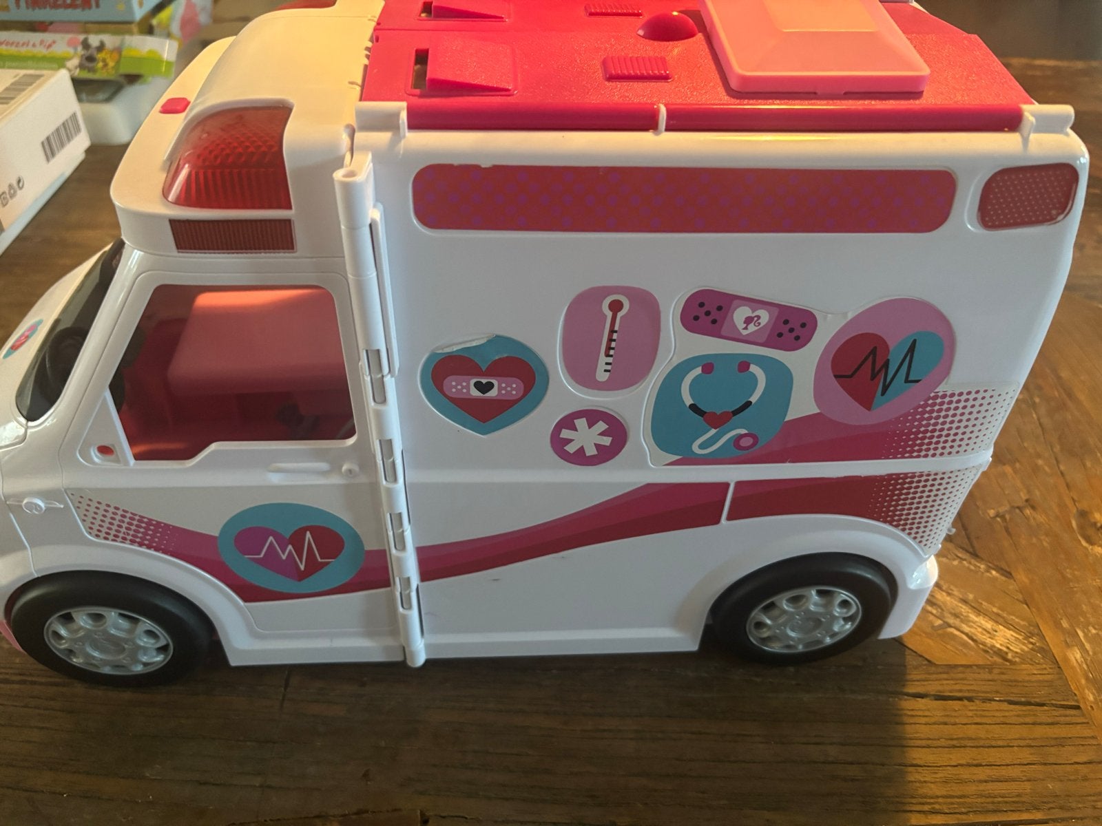 Barbie Ambulance Speelset - Roze en Wit, Ophalen of Verzenden, Gebruikt