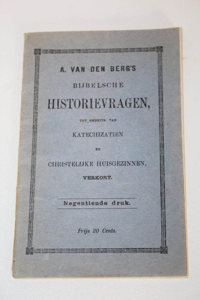 A. van den Berg's Bijbelsche Historievragen (1927), Ophalen of Verzenden, Gelezen, Christendom | Protestants