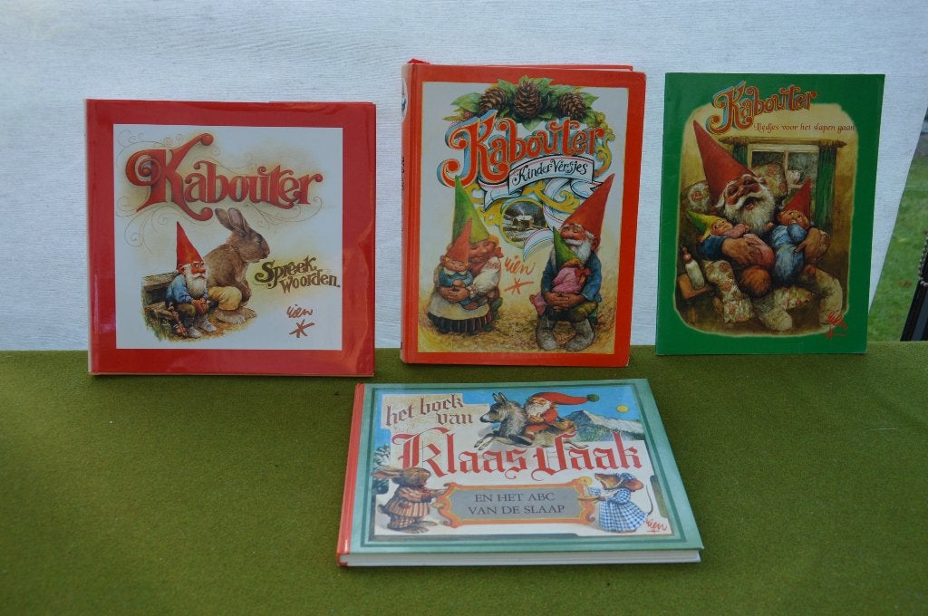 4 prenten boeken Rien Poortvliet Oproep der Kabouters/ leven, Ophalen of Verzenden, Gelezen, Rien Poortvliet, Prentenboek