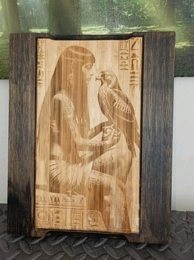 Egyptian girl & Chorus houten decoratie -24x30, Ophalen of Verzenden, Nieuw