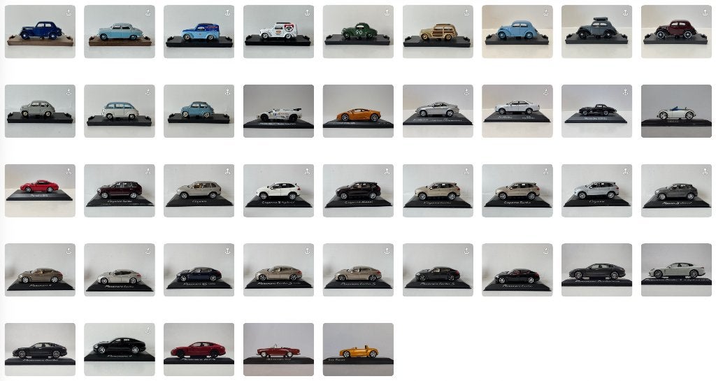 Fiat Lamborghini Lexus Mercedes Nissan Porsche Simca VW 1:43, Ophalen of Verzenden, Zo goed als nieuw, Auto, Overige merken