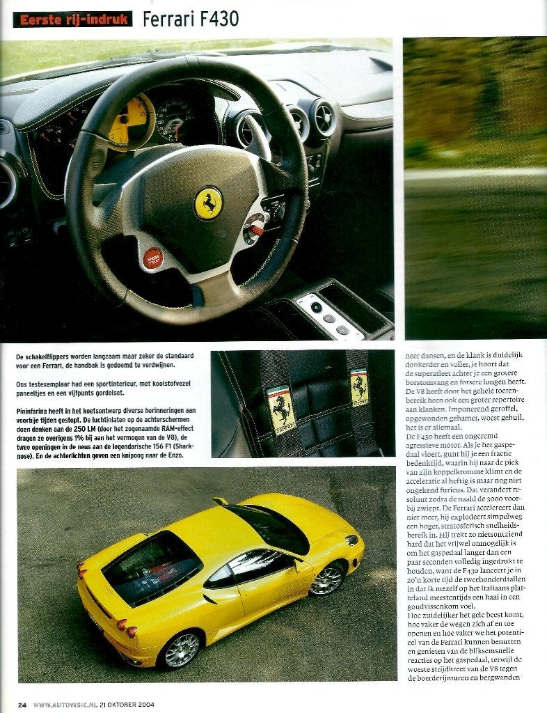 Autovisie rij indruk Ferrari F430 2004, Boeken, Ophalen of Verzenden, Gelezen, Ferrari