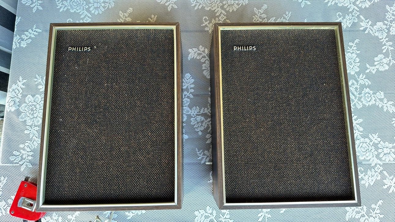 Vintage Philips 22RH421/11Z luidsprekers – set – ongetest, Ophalen, Philips, Gebruikt, Overige typen
