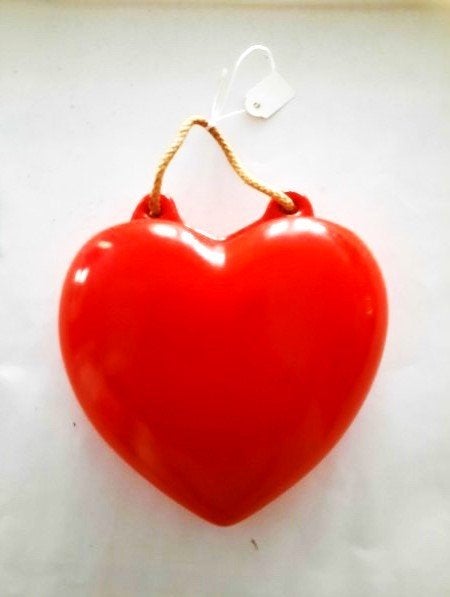 Originele vintage Goebel wandvaas rood hart  Gemerkt VP 44/1, Ophalen, Zo goed als nieuw, Rood, Steen/keramiek