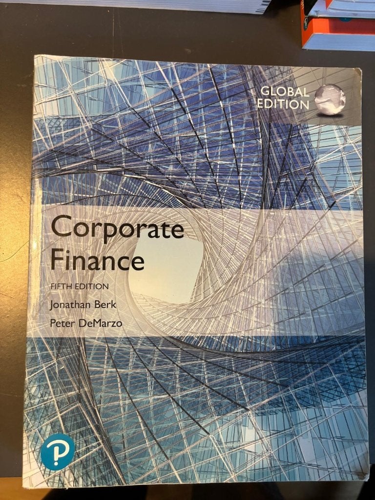 Corporate Finance – Berk DeMarzo, Ophalen of Verzenden, Beta, Gelezen, WO