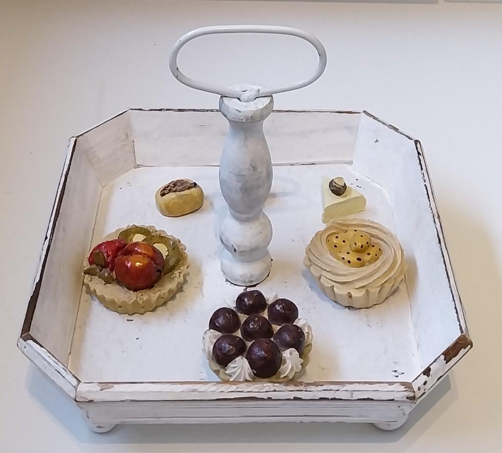 Brocante houten Etagère, Huis en Inrichting, Woonaccessoires | Etagères, Ophalen of Verzenden, Gebruikt