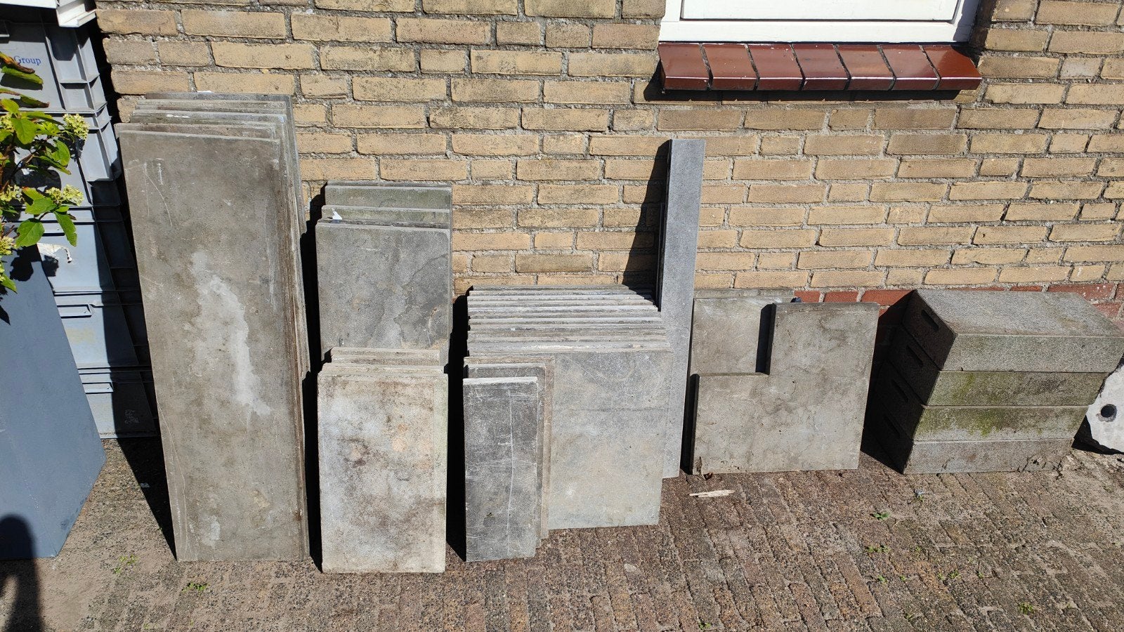Chinees hardsteen vijverranden en tegels - Diverse maten, Tuin en Terras, Ophalen, Gebruikt