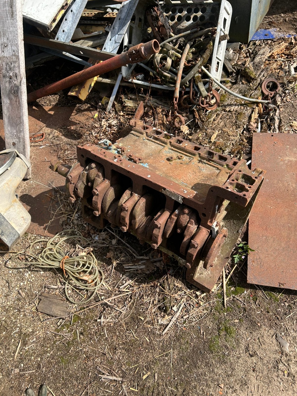 4 cilinde diesel motor, Ophalen, Gebruikt, IJzer