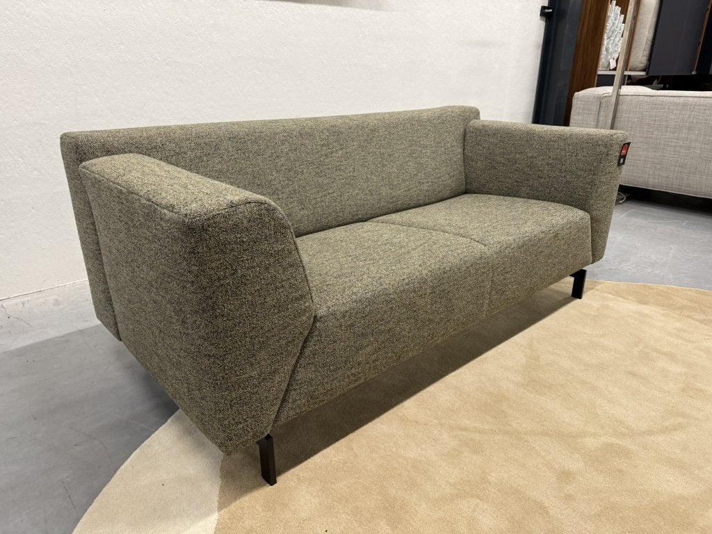 Nieuw Rolf Benz Linea Bank Linea 2 Zits Bank groen stof, 150 tot 200 cm, 75 tot 100 cm, Ophalen of Verzenden, Rechte bank