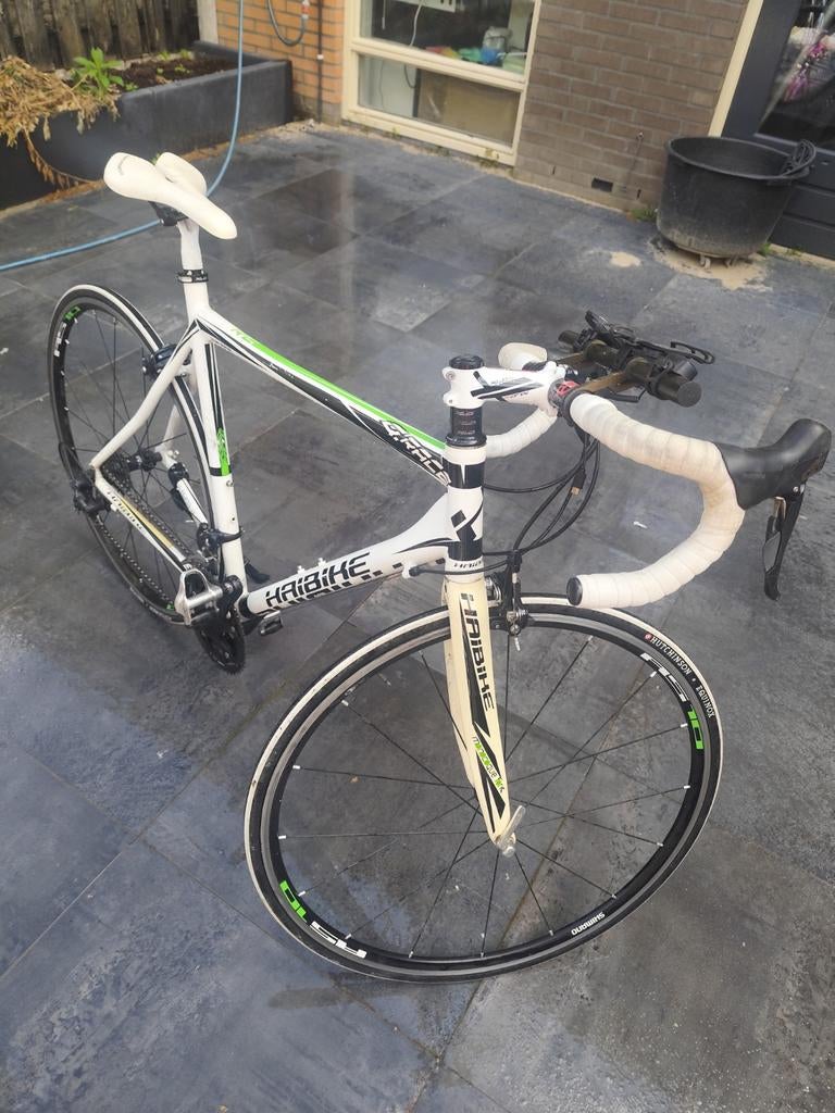 Haibike racefiets, Shimano 105, wit/groen, Fietsen en Brommers, Fietsen | Racefietsen, Ophalen of Verzenden