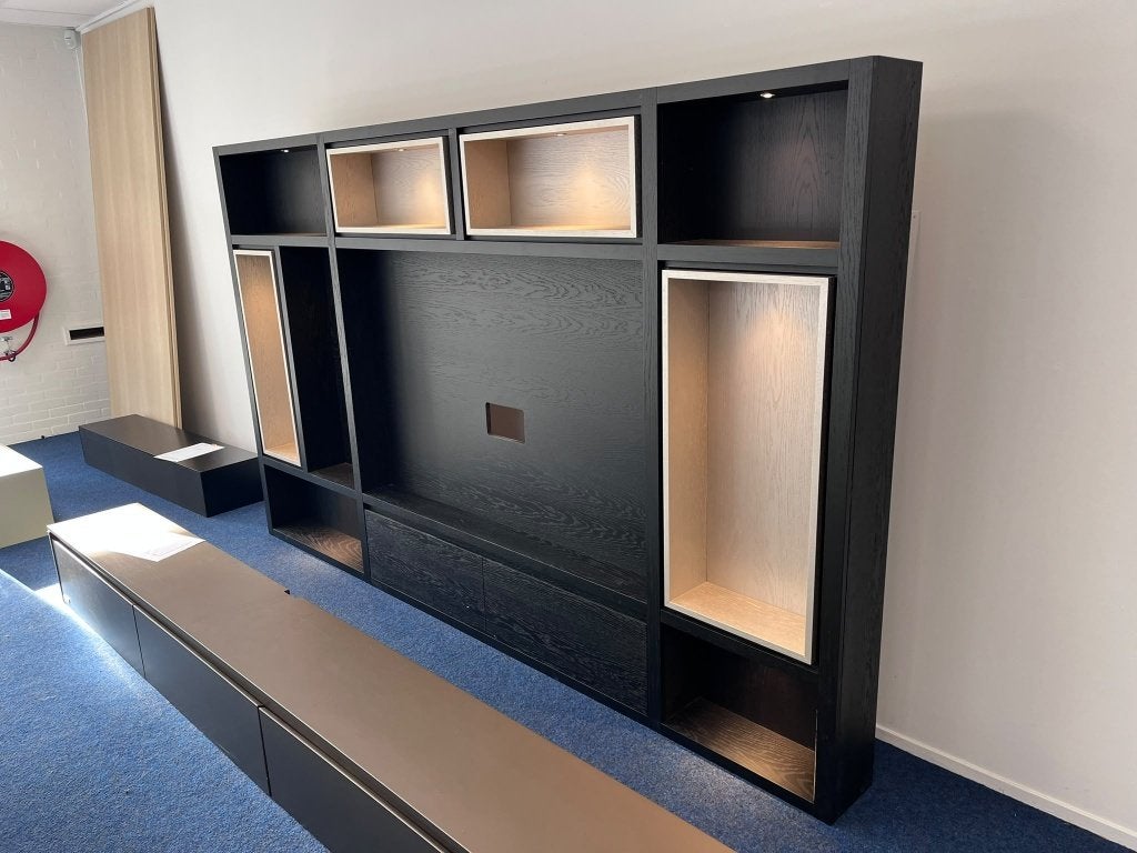 PUUUR CINEWALL - met Colorboxen & LED-verlichting, Ophalen, Japandi, Eikenhout, Nieuw