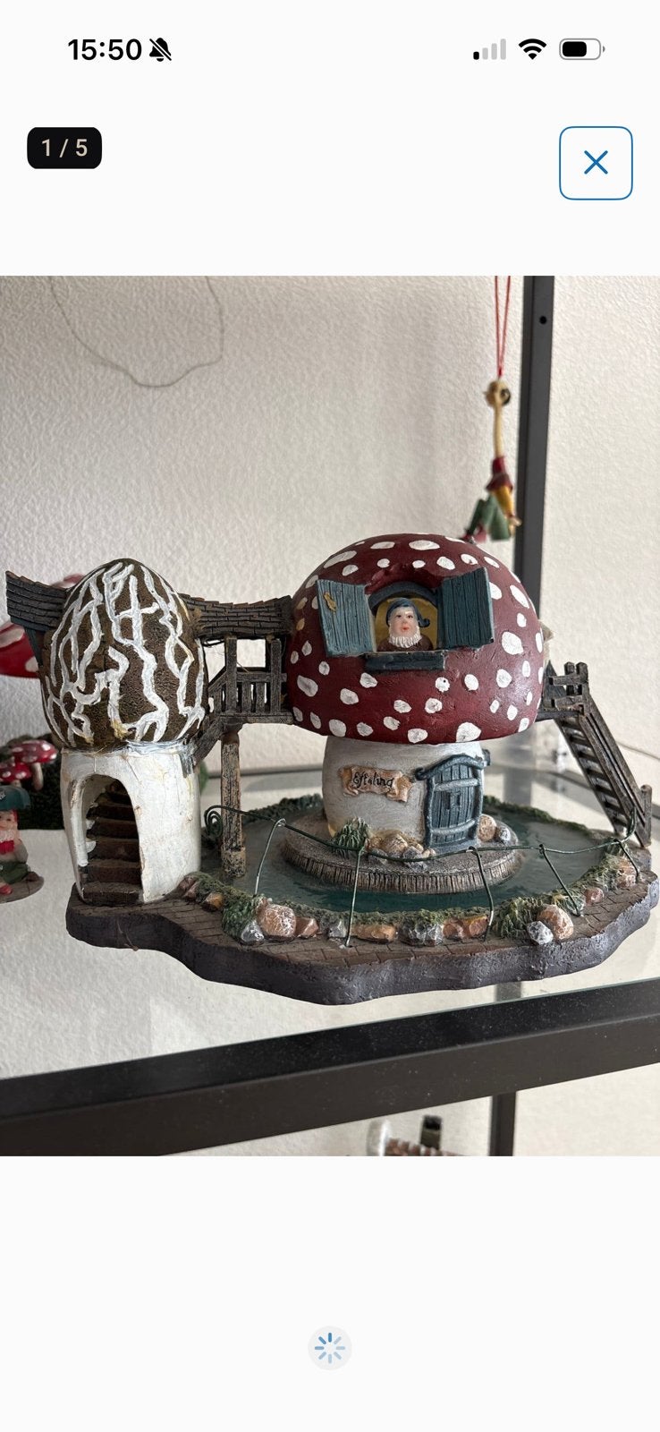 Efteling miniatuur Kabouterhuis sprookjesbos, Verzamelen, Ophalen of Verzenden, Zo goed als nieuw, Beeldje of Poppetje