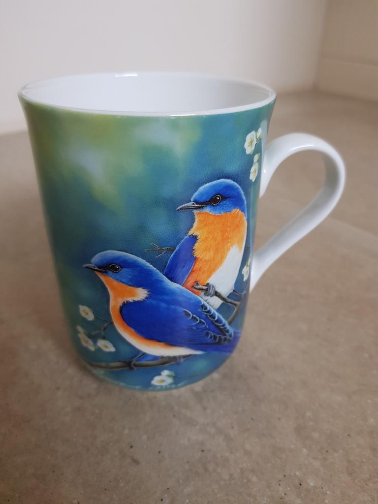 Birds of the world mok beker, Ophalen of Verzenden, Zo goed als nieuw, Overige stijlen, Kop(pen) en/of Schotel(s)
