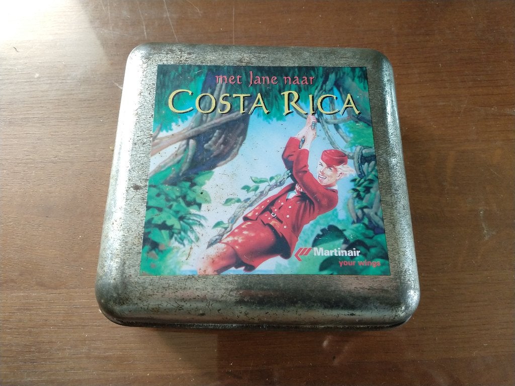 Vintage lunchbox metaal vliegmaatschappij Martinair Airlines, Ophalen of Verzenden, Gebruikt, Overige typen