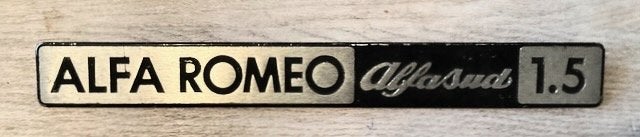 ALFA ROMEO Alfasud 1,5 embleem, Verzamelen, Ophalen of Verzenden, Zo goed als nieuw, Auto's