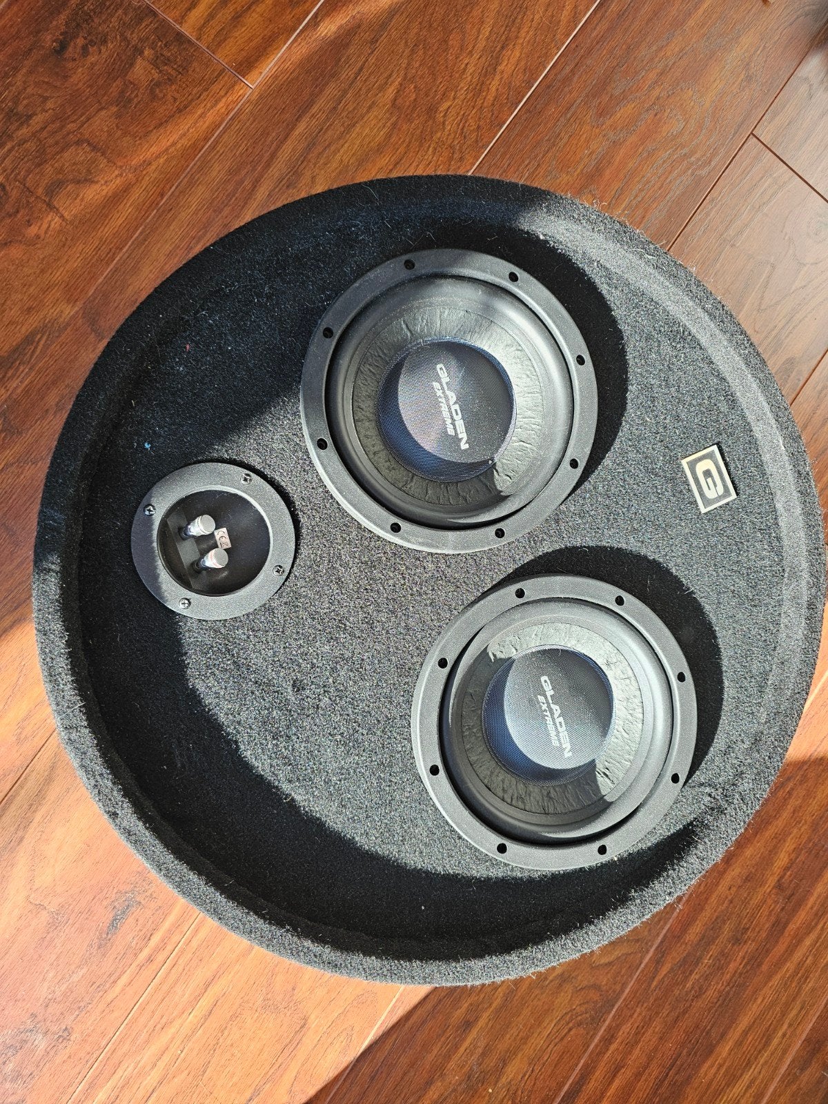 GGladen RS 8 RB Dual 20cm 400w RMS reservewiel subwoofer, Auto diversen, Ophalen, Gebruikt