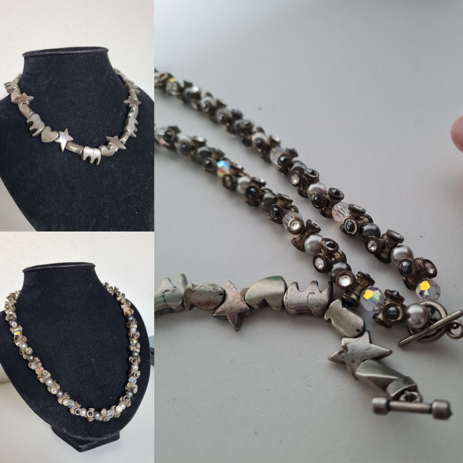 2 Otazu Halskettingen ketting vintage Rodrigo, Met kristal, Overige materialen, Ophalen of Verzenden, Zo goed als nieuw