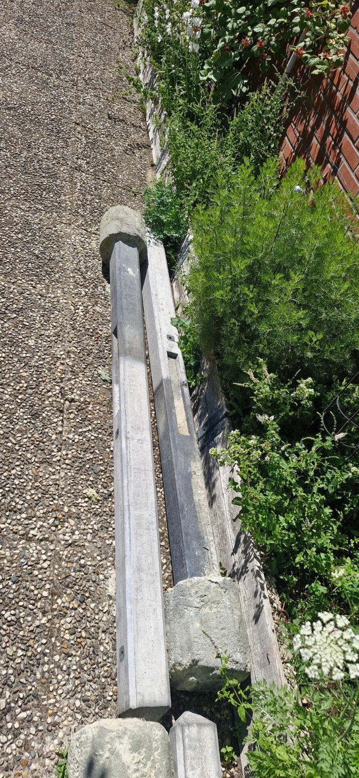 Betonpalen 190 cm, schutting palen., Tuin en Terras, Ophalen, Gebruikt, 180 tot 250 cm, Palen