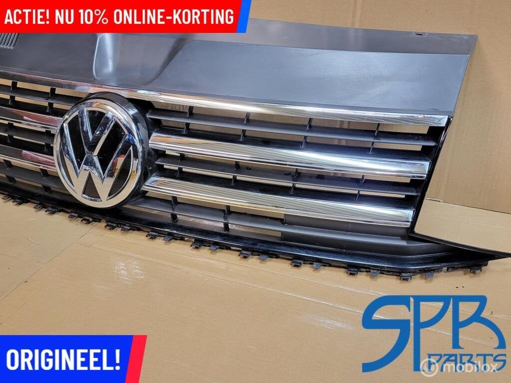 VW TRANSPORTER T6 MULTIVAN GRILLE BULLI GRILL CHROOM ORIGINE, Gebruikt, VOLKSWAGEN, Volkswagen, Ophalen of Verzenden