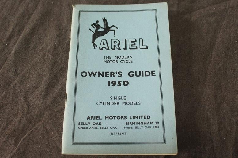 Ariel 1950 singles motorcycle owner's manual NG NH VG VH VB, Ophalen of Verzenden, Overige merken