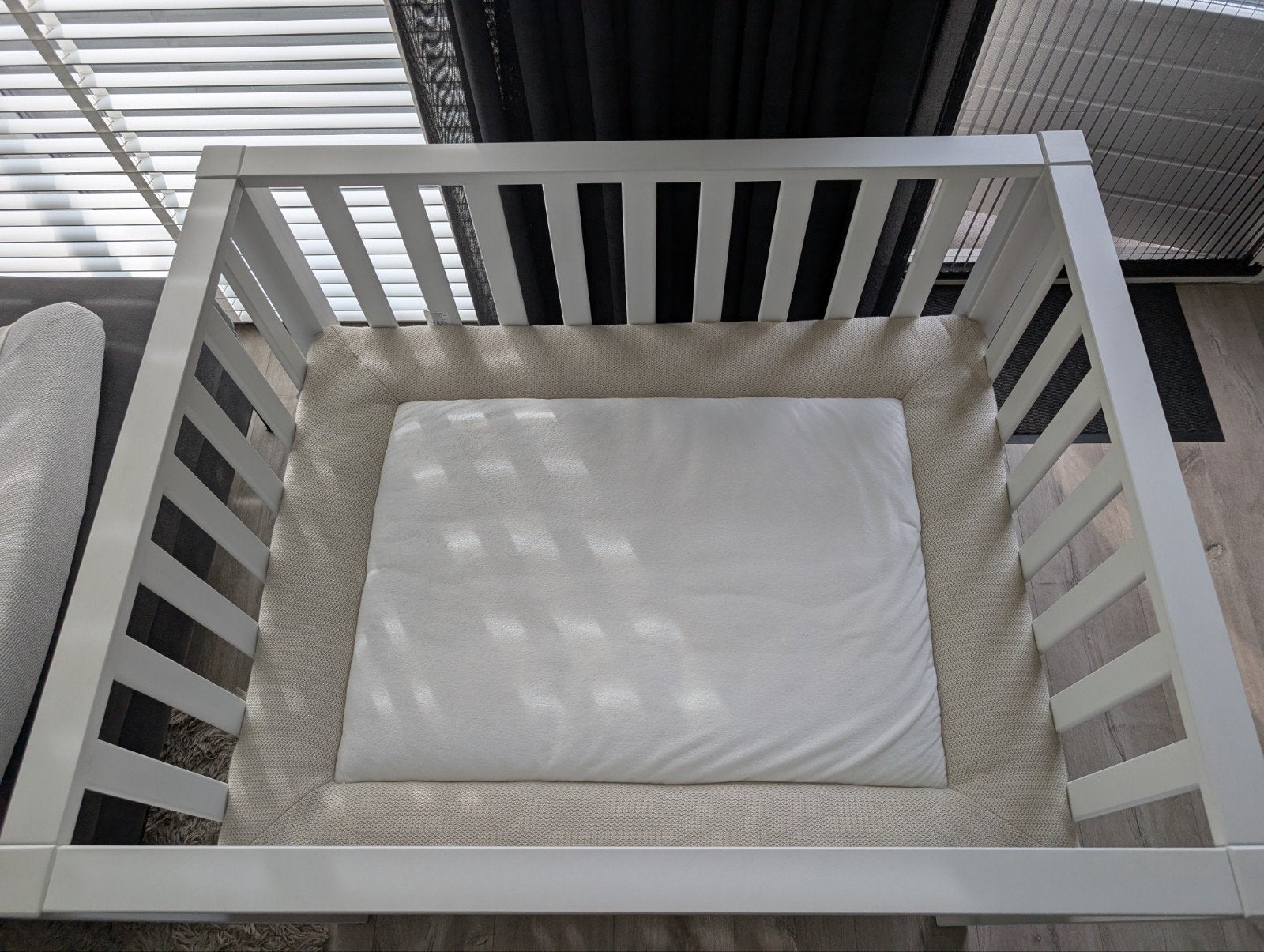 Boxkleed gebreid Baby's Only zandkleurig 75x95, Ophalen of Verzenden, Zo goed als nieuw, Rechthoekig, Boxkleed