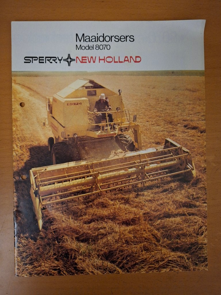 Folder Sperry New Holland 8070 Maaidorser Nederlands, Boeken, Verzenden, Gelezen, Tractor en Landbouw