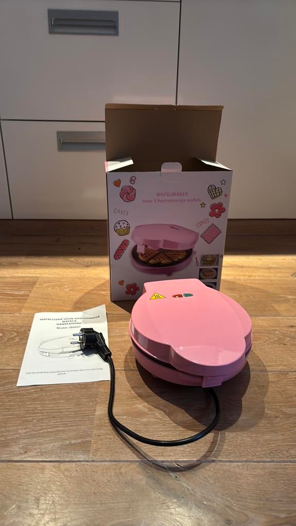 Wafelmachine met doos en handleiding, Ophalen of Verzenden, Zo goed als nieuw, Cupcakes, Bakvorm