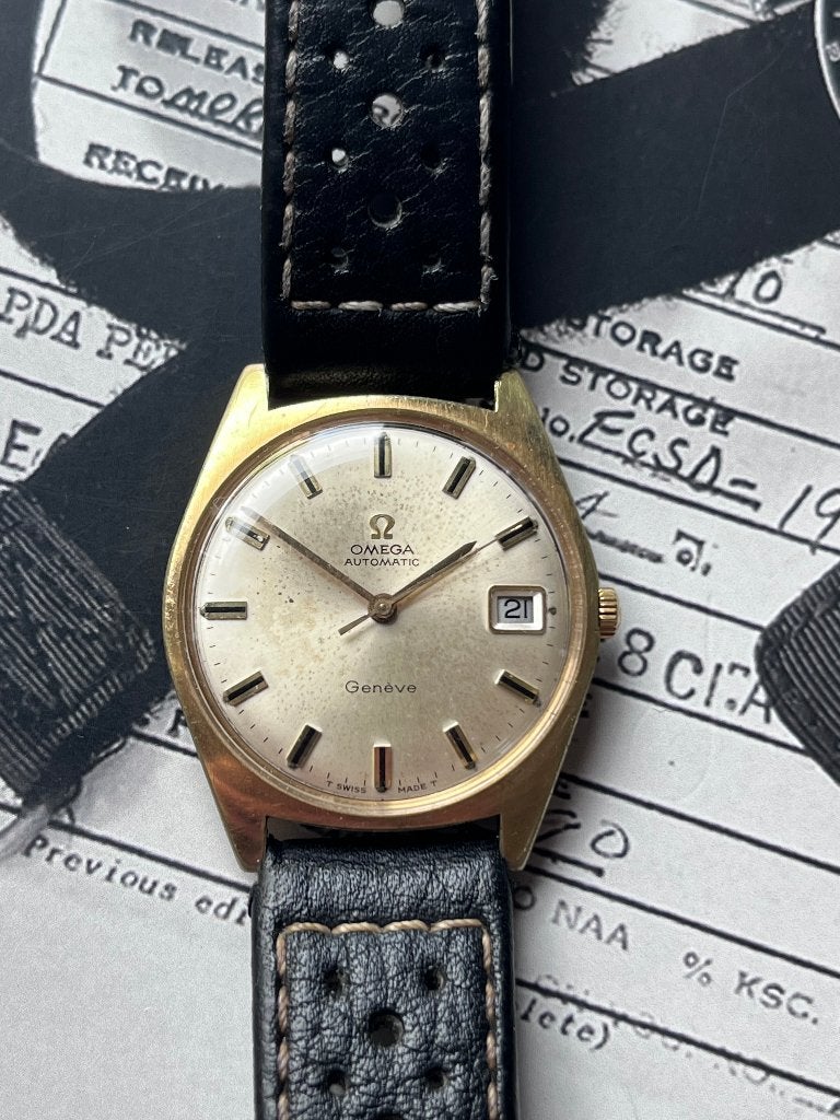 Vintage Omega Genève Automatic – kaliber 565, ref. 166.041, Overige materialen, Polshorloge, Ophalen of Verzenden, Omega